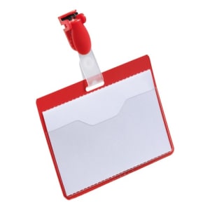 Namensschild mit Clip - vorne offen, Durable (25er VPE)