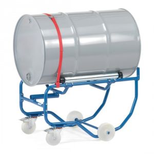 Fasskipper mit Hebelstange und Stahlrollen, fahrbar - Tragkraft 250 kg