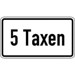 Zusatzzeichen VZ 1050-31 Zusatzzeichen ... Taxen Zusatzschild mit VZ 1050-31