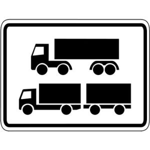 Zusatzzeichen VZ 1048-15 Nur Sattelkraftfahrzeuge & LKW mit Anhänger VZ 1048-15