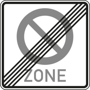 VZ 290.2 Verkehrszeichen 290.2 Schild Halteverbot für eine Zone