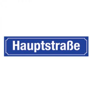 Straßennamenschild für Alu-Hohlkastenprofil Straßennamenschild für Alu-Hohlkastenprofil