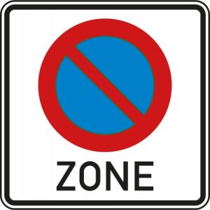 VZ 290.1 VZ 290.1 Verkehrsschild Halteverbot für eine Zone