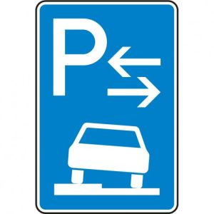 VZ 315-53 Verkehrszeichen 315-53 Parken auf Gehwegen Schild (Mitte)