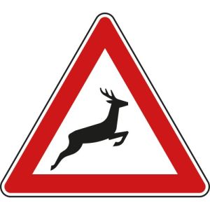 VZ 142-20 VZ 142-10 | StVO-Verkehrsschild Wildwechsel (links)