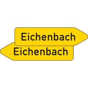 Zusatzzeichen VZ 419-40 VZ 419-40 Pfeilwegweiser geringere Verkehrsbedeutung