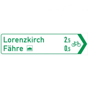 Radwegschild - Pfeilwegweiser