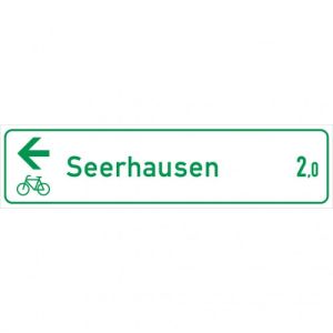 Radwegschild - Tabellenwegweiser
