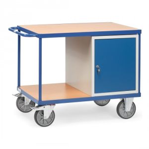 Schwerer Werkstattwagen / Tischwagen mit 1-türigem Schrank - Tragkraft 600 kg