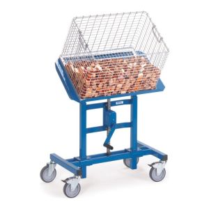 Materialständer mit neigbarer Stahlblechplattform und Zahnstangengewinde - Tragkraft 250 kg