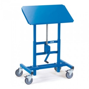 Materialständer mit neigbarer Stahlblechplattform und Zahnstangengewinde - Tragkraft 250 kg