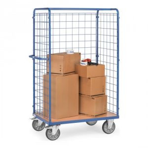 Paketwagen mit Drahtgitterwänden - Gesamthöhe 1800 mm - Tragkraft 600 kg