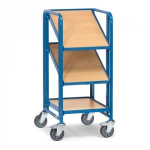 Eurokastenwagen mit 3 Holzbodenetagen - Breite 410 mm - Tragkraft 250 kg