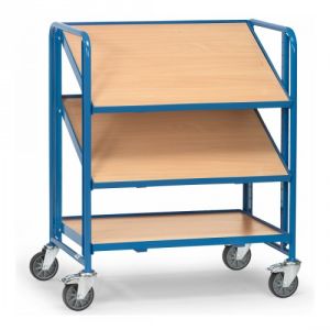 Eurokastenwagen mit 3 Holzbodenetagen - Breite 825 mm - Tragkraft 250 kg