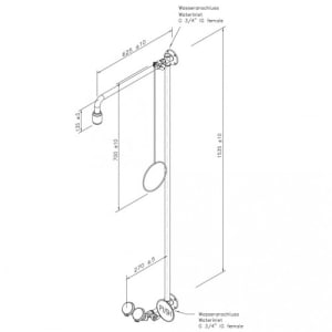 Notdusche mit Zugstange und Augendusche (Wandmontage Aufputz)