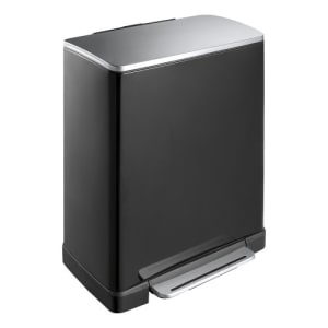 Recycling Tritt-Mülleimer E-CUBE, EKO - Inhalt 10 + 9 Liter