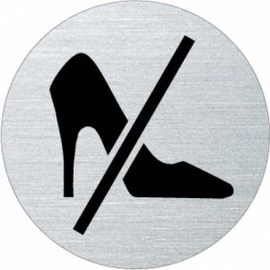 Piktogramm - Absatzschuhe verboten (rund)