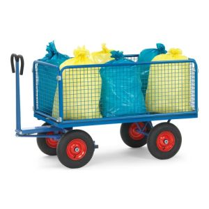 Handpritschenwagen mit Drahtgitterwänden - Höhe 600 mm - Tragkraft 420 / 490 kg