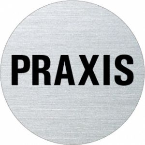 Textschild - Praxis (rund) Typ 1