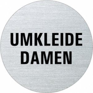 Textschild - Umkleide Damen (rund)