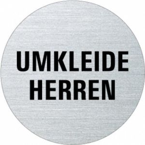 Textschild - Umkleide Herren (rund)