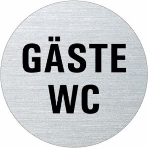 Textschild - Gäste-WC (rund)