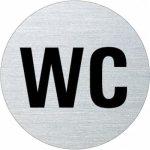 Textschild - WC (rund)