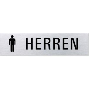 Textschild + Symbol - Herren (eckig)