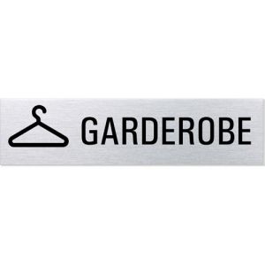Textschild+Symbol - Garderobe