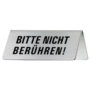 Tischschild - Bitte nicht berühren