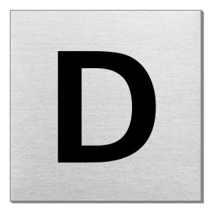 Textschild - D (quadratisch)
