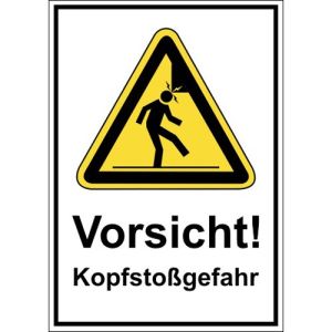 Kombischild Vorsicht! Kopfstoßgefahr