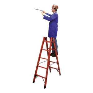 Vollkunststoff-Sprossen-Doppelleiter