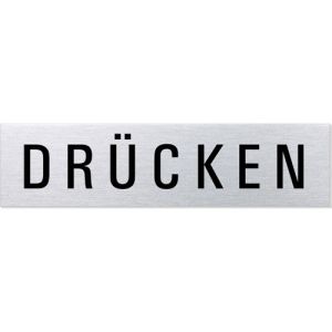 Textschild - Drücken (eckig)