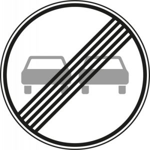 VZ 280 VZ 280 - Verkehrsschild Überholverbot Ende