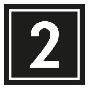 Emaille-Hausnummernschild - Rechteckig
