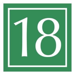 Emaille-Hausnummernschild - Rechteckig