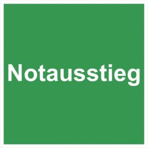 Notausstieg / Leiter doppelseitig bedruckt