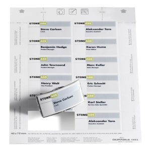 Einsteckschilderbogen für Namensschilder