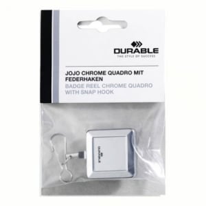 Ausweishalter JOJO chrome quadro mit Aufrollmechanismus
