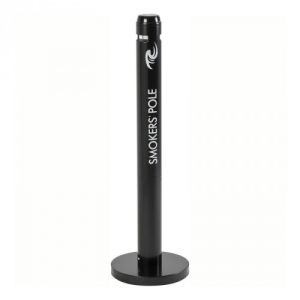Standascher / Rauchsäule SMOKERS POLE mit integrierter Löschplatte, Rubbermaid