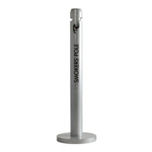 Standascher / Rauchsäule SMOKERS POLE mit integrierter Löschplatte, Rubbermaid