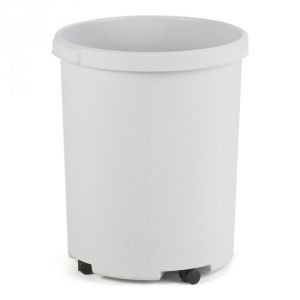 Papierkorb mit Rollenvorrichtung, rund - 50 Liter