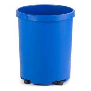 Papierkorb mit Rollenvorrichtung, rund - 50 Liter