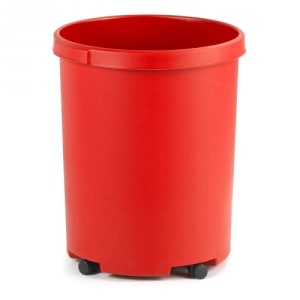Papierkorb mit Rollenvorrichtung, rund - 50 Liter