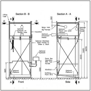 Tank Notdusche - 800 Liter