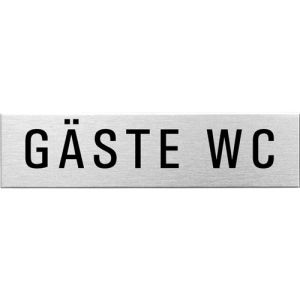 Textschild - Gäste WC (eckig)