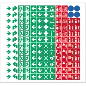 Sammelbogen mit 144 Symbolen gemäß ISO 7010
