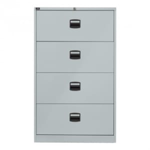 Hängeregistraturschrank Bisley light - mit Kunststoffgriff, doppelbahnig, 4 HR-Schubladen
