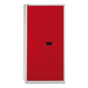 Flügeltürenschrank Bisley UNIVERSAL - 4 Fachböden für 5 Ordnerhöhen, Tiefe 500 mm
